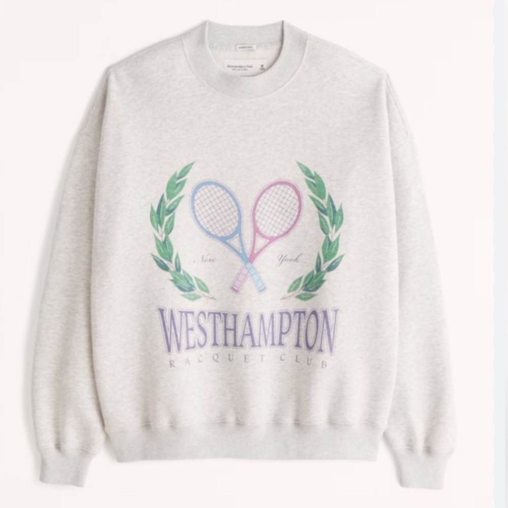 Abercrombie Oversized Cozy Fleece Crewneck